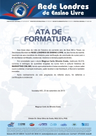 Ata de Formatura Ata de Formatura