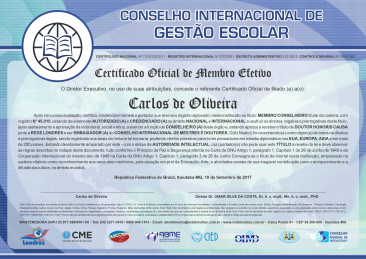 certificado internacional