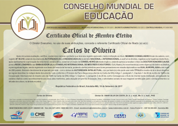 certificado internacional