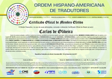 certificado internacional